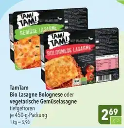 Citti TamTam Bio Lasagne Bolognese oder vegetarische Gemüselasagne tilbud