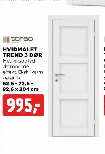 Hvidmalet trend 3 dør