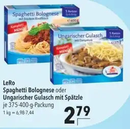 Citti LeRo Spaghetti Bolognese oder Ungarischer Gulasch mit Spätzle tilbud