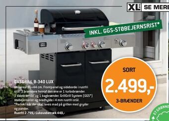 XL-BYG Gasgrill b-340 lux tilbud