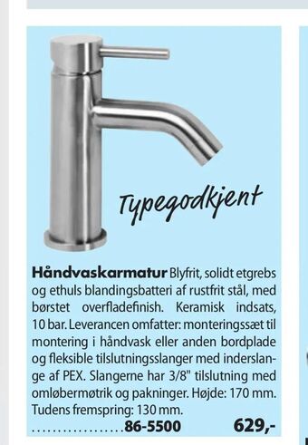 Håndvaskarmatur