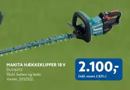 Davidsen Makita hækkeklipper 18 v duh601z tilbud