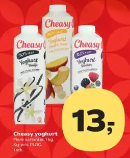 Kvickly Cheasy yoghurt tilbud