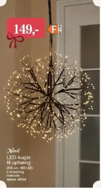 Novel LED-kugle til ophæng