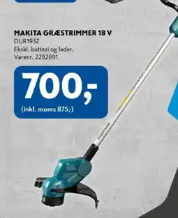 Davidsen Makita græstrimmer 18 v DUR193Z tilbud