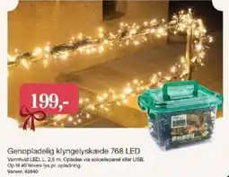 Harald Nyborg Genopladelig klyngelyskæde 768 LED tilbud