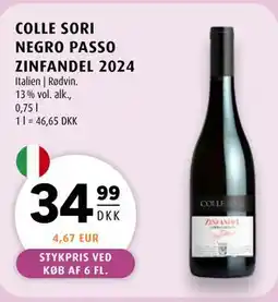Scandinavian Park COLLE SORI NEGRO PASSO ZINFANDEL 2024 tilbud