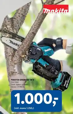 Davidsen Makita grensav 18 v duc150z tilbud