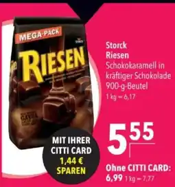 Citti Storck Riesen Schokokaramell in kräftiger Schokolade tilbud