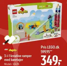 Føtex lego duplo 3-i-1 kreative ramper med køretøjer tilbud