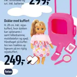 Føtex fetex Dukke med kuffert tilbud