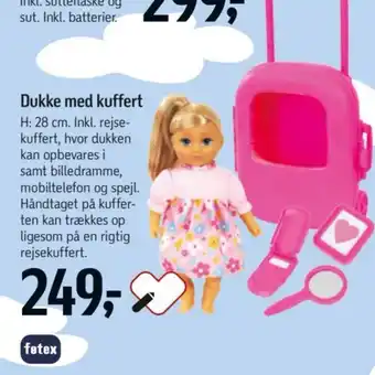 Fetex Dukke med kuffert