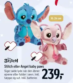 Føtex Disney Stitch Stitch eller Angel baby paws tilbud