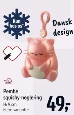 Føtex Pembe squishy-nøglering tilbud
