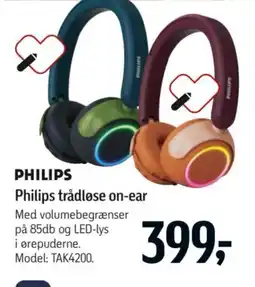Føtex Philips trådløse on-ear tilbud