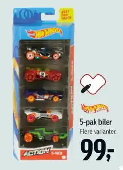 Føtex Hot Wheels 5-pak biler tilbud