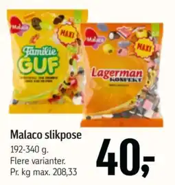 Føtex Malaco slikpose tilbud