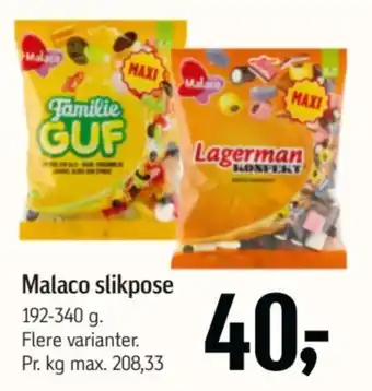 Føtex Malaco slikpose tilbud