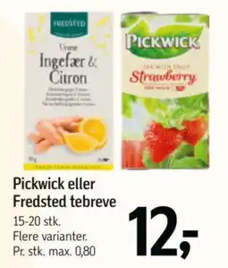 Føtex Pickwick eller Fredsted tebreve tilbud