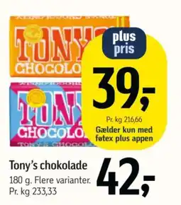 Føtex Tony's chokolade tilbud
