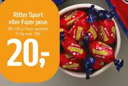 Føtex Ritter Sport eller Fazer tilbud