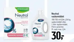 Føtex Neutral vaskemiddel tilbud