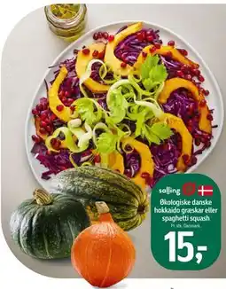 Føtex Økologiske danske hokkaido græskar eller spaghetti squash tilbud