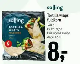 Føtex Tortilla wraps fuldkorn tilbud
