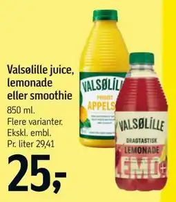 Føtex Valsølille juice, lemonade eller smoothie tilbud