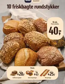 Føtex 10 friskbagte rundstykker tilbud