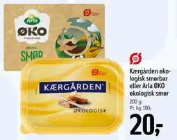 Føtex Kærgården økologisk smørbar eller Arla ØKO økologisk smør tilbud