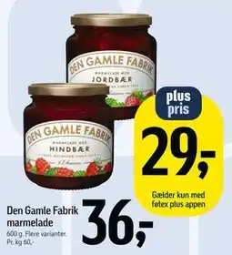 Føtex Den Gamle Fabrik marmelade tilbud
