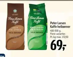 Føtex Peter Larsen Kaffe helbønner tilbud