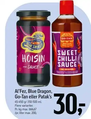 Føtex Al’Fez, Blue Dragon, Go-Tan eller Patak’s tilbud