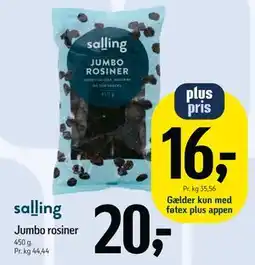 Føtex salling Jumbo rosiner tilbud