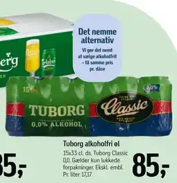 Føtex Tuborg alkoholfri øl tilbud