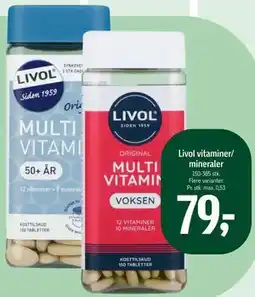 Føtex Livol vitaminer/ mineraler tilbud
