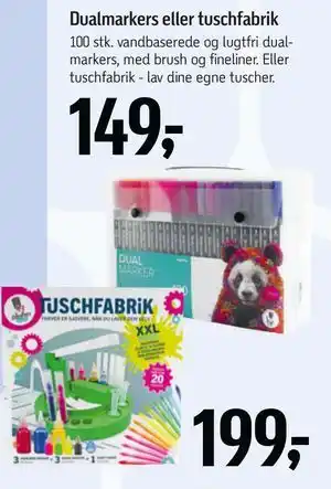 Føtex Dualmarkers eller tuschfabrik tilbud