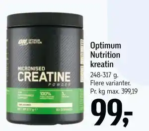Føtex Optimum Nutrition kreatin tilbud