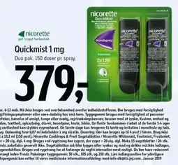 Føtex Quickmist 1 mg tilbud