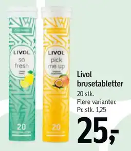 Føtex Livol brusetabletter tilbud