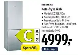 Føtex Køle-fryseskab tilbud