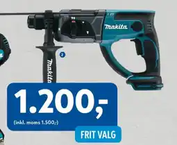 Davidsen Makita bore-/ mejselhammer 18 v DHR202Z tilbud