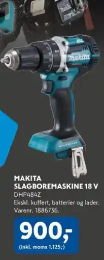 Davidsen Makita slagboremaskine 18 v DHP484Z tilbud