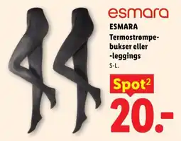 Lidl Esmara Termostrømpe-bukser eller -leggings tilbud