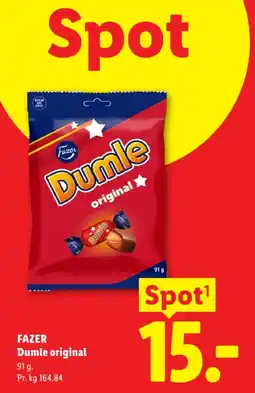 Lidl Fazer Dumle original tilbud