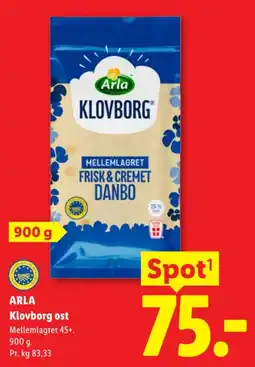 Lidl Arla Klovborg ost tilbud