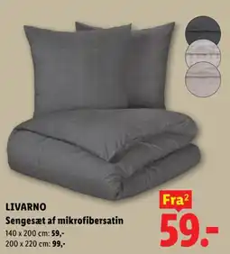Lidl Livarno sengesæt af mikrofibersatin tilbud