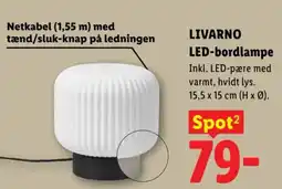 Lidl Livarno LED-bordlampe tilbud