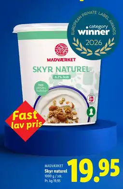 Lidl Madværket Skyr naturel tilbud